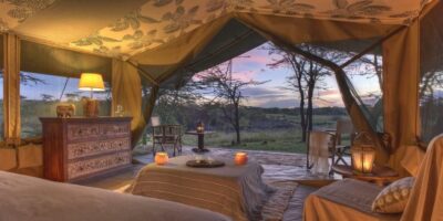 Serengeti Born Free Mountain Essence landscape with mountains and wildlife